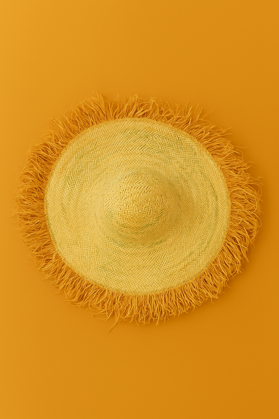 Straw & Raffia Wall Hat – Boho Moroccan Wall Decor