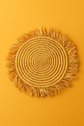 Moroccan Raffia Placemats – Handmade Boho Round Table Decor