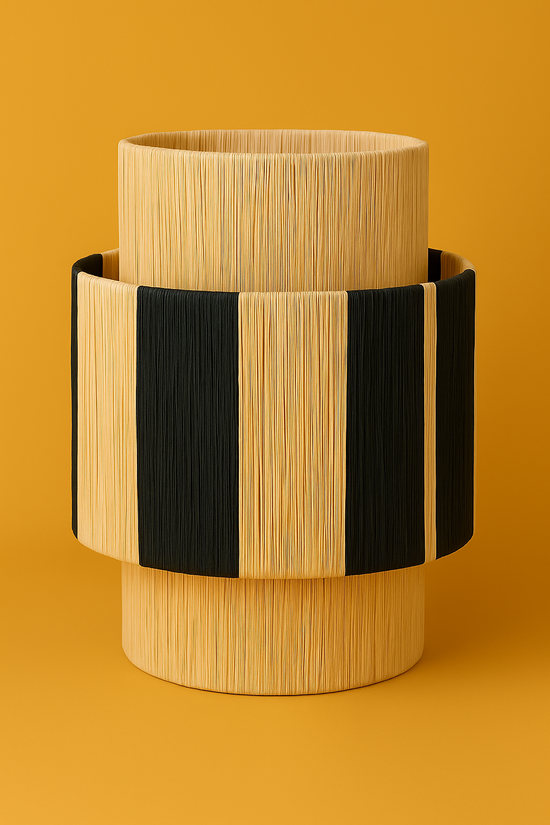 Moroccan Raffia Lampshade – Handmade Wicker Straw Pendant