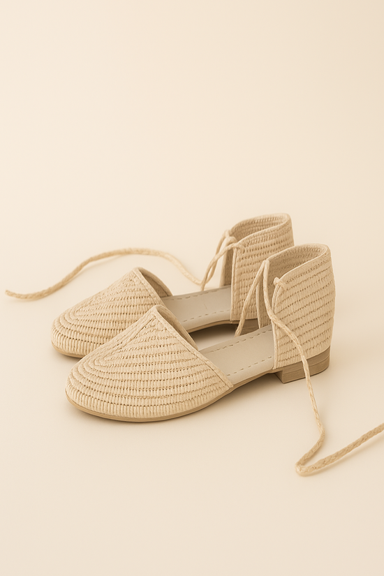 Handmade Raffia Slides – Moroccan Summer Sandals with Leather Sole