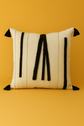 Boho Black Motif Moroccan Pillow Cover – Handmade & Stylish