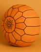 Moroccan Leather Pouf – Handmade Tan Ottoman