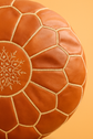 Handmade Moroccan Leather Pouf – Boho Ottoman & Lounge Seat