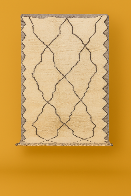 Moroccan Handwoven Wool Rug – Beni Ourain & Azilal Style, Soft & Authentic
