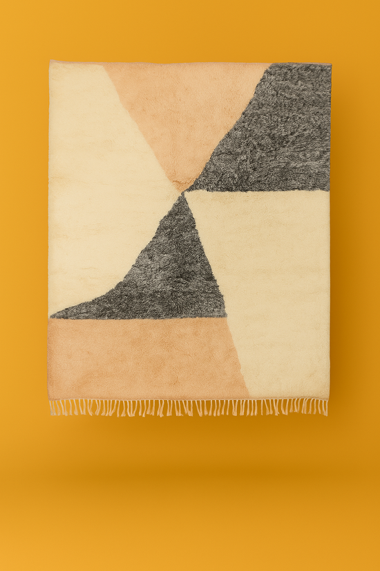 Handmade Berber Wool Rug – Modern Boho Decor