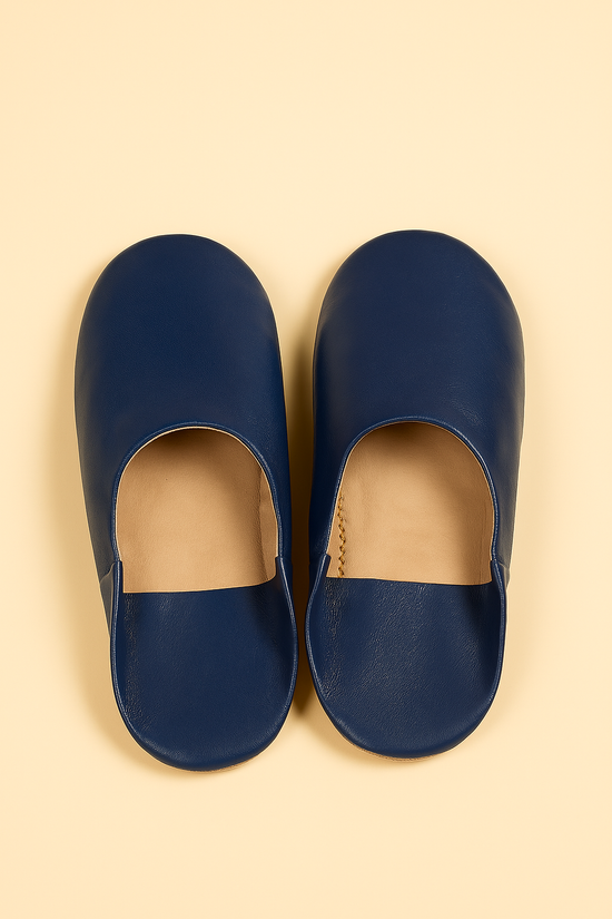 Handmade Moroccan Leather Babouche – Comfortable Classic Slippers
