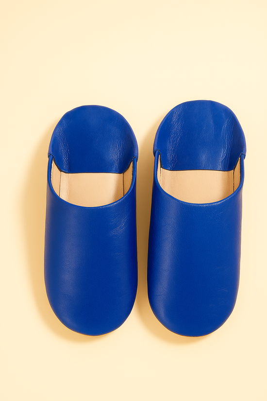 Comfort Moroccan Babouche – Handmade Leather Indoor Slippers