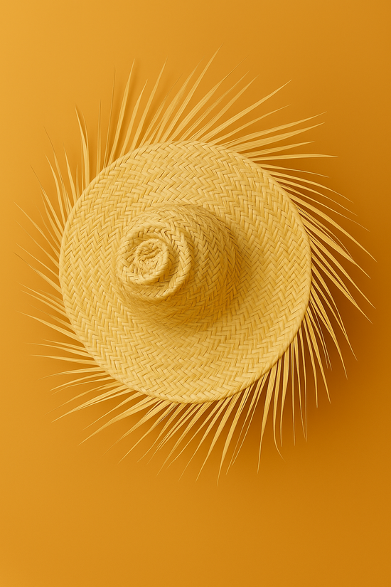 Straw Wall Hat – Handmade Boho Wall Decor for Warm, Natural Spaces