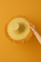 Straw & Raffia Wall Hat – Boho Moroccan Wall Decor