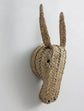 Animal Head Straw Trophies – Set of 3 | Handmade Boho Wall Décor
