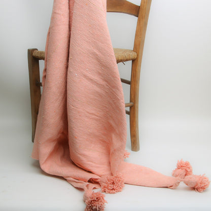 Handwoven Moroccan Tasseled Blanket — Cozy Artisan Throw