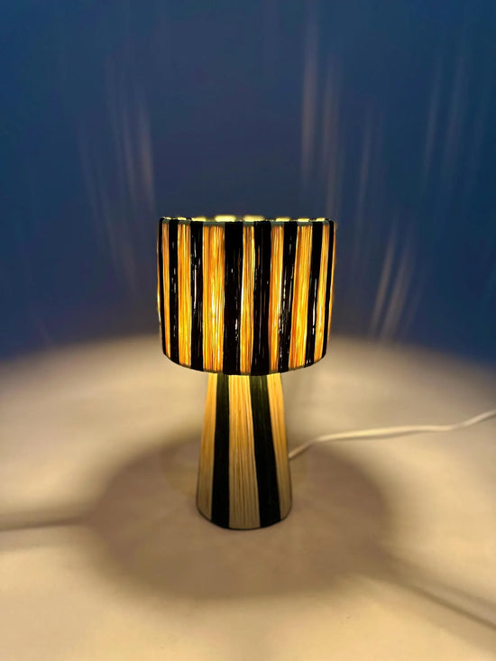 Handmade Moroccan Raffia Lamp – Eco Wicker Shade - ECOMOROCCO