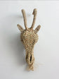 Animal Head Straw Trophies – Set of 3 | Handmade Boho Wall Décor