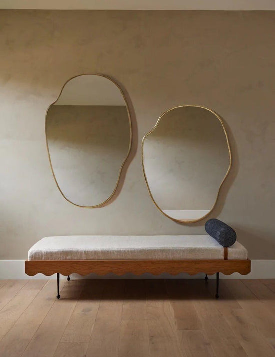 Irregular Brass Wall Mirror – Handmade Moroccan Decor - ECOMOROCCO