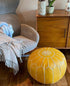 Moroccan Leather Pouf – Cozy Boho Ottoman - ECOMOROCCO