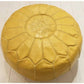 Authentic Large Leather Pouf – Moroccan Boho Style