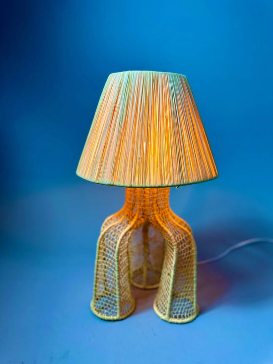 Handmade Moroccan Raffia Lampshade – Natural Straw & Wicker Boho Chic - ECOMOROCCO