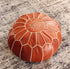 Handmade Moroccan Leather Pouf – Boho Ottoman & Lounge Seat - ECOMOROCCO