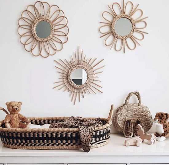 Moroccan Rattan Mirror – Natural Elegance for Any Room - ECOMOROCCO