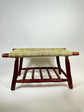 Rustic Moroccan Palm Bench – Handmade Boho Accent