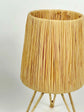 Natural & Black Raffia Lampshade – Moroccan Handmade Table Lamp Shade