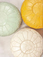 Authentic Large Leather Pouf – Moroccan Boho Style