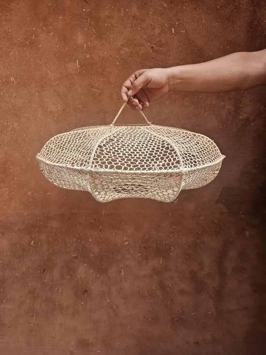 Natural Moroccan Rattan Lampshade – Handmade Raffia & Wicker Shade - ECOMOROCCO