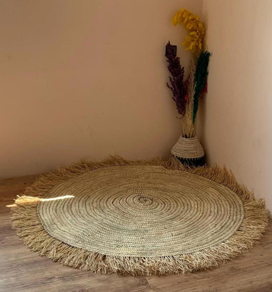 Handmade Raffia Wicker Wall Basket – Boho Wall Decor - ECOMOROCCO