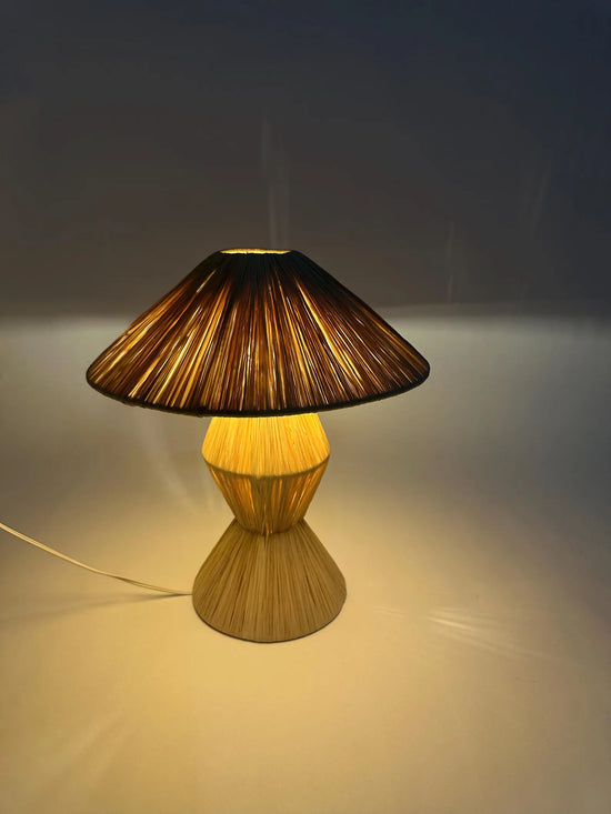Moroccan Raffia Pendant Lamp – Boho Wicker Light Shade - ECOMOROCCO