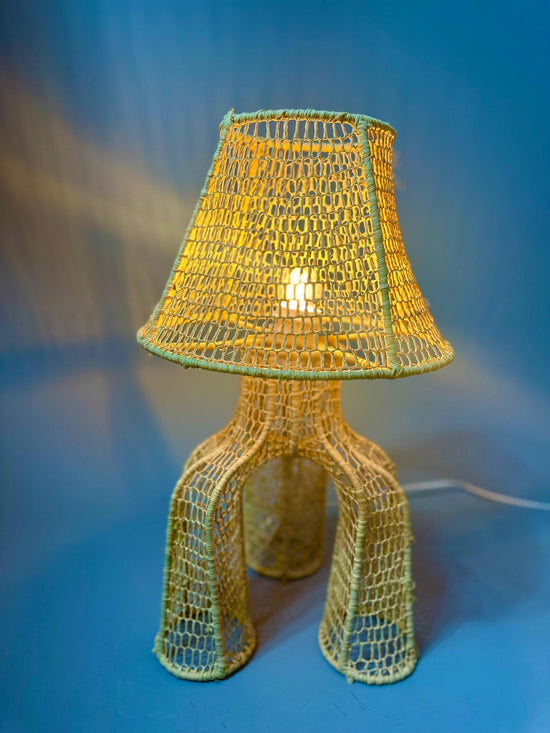 Handmade Moroccan Raffia Lampshade – Natural Wicker & Rattan Shade - ECOMOROCCO
