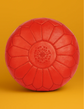 Authentic Large Leather Pouf – Moroccan Boho Style