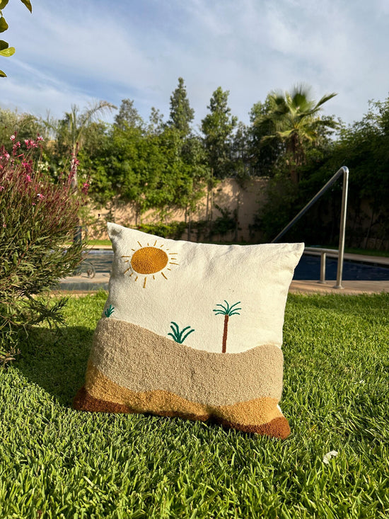 Handmade Moroccan Tribal Cushion Cover – Bohemian Accent Pillow - ECOMOROCCO