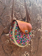 Handmade Sequin Straw Bag – Round Boho Crossbody