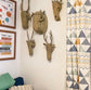Animal Head Straw Trophies – Set of 3 | Handmade Boho Wall Décor