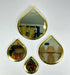 Handmade Brass Teardrop Mirror Set – Elegant Moroccan Wall Art - ECOMOROCCO