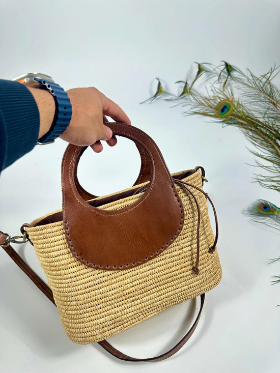 Handmade Raffia Tote – Boho Summer Bag for Her - ECOMOROCCO