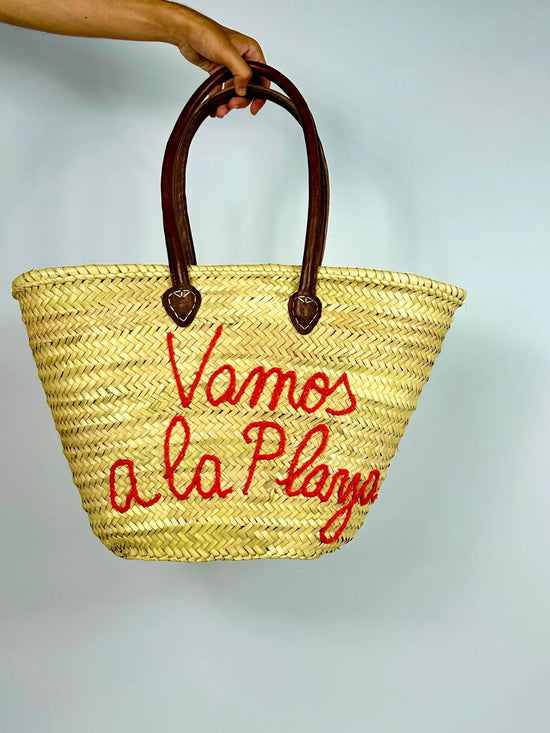 Personalized Moroccan Straw Beach Bag – Custom Embroidered Summer Tote - ECOMOROCCO