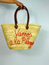 Personalized Moroccan Straw Beach Bag – Custom Embroidered Summer Tote - ECOMOROCCO