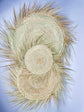 Handwoven Moroccan Wicker Wall Basket with Fringe — Boho Wall Decor