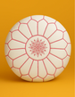 Authentic Large Leather Pouf – Moroccan Boho Style