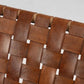 Custom Moroccan Leather Chair – Handcrafted Wood & Braided Seat