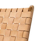 Custom Moroccan Leather Chair – Handcrafted Wood & Braided Seat