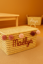 Personalized Wicker Toy Chest – Handmade Palm Leaf Box