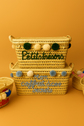 Personalized Wicker Toy Chest – Handmade Palm Leaf Box