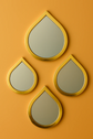 Handmade Brass Teardrop Mirror Set – Elegant Moroccan Wall Art
