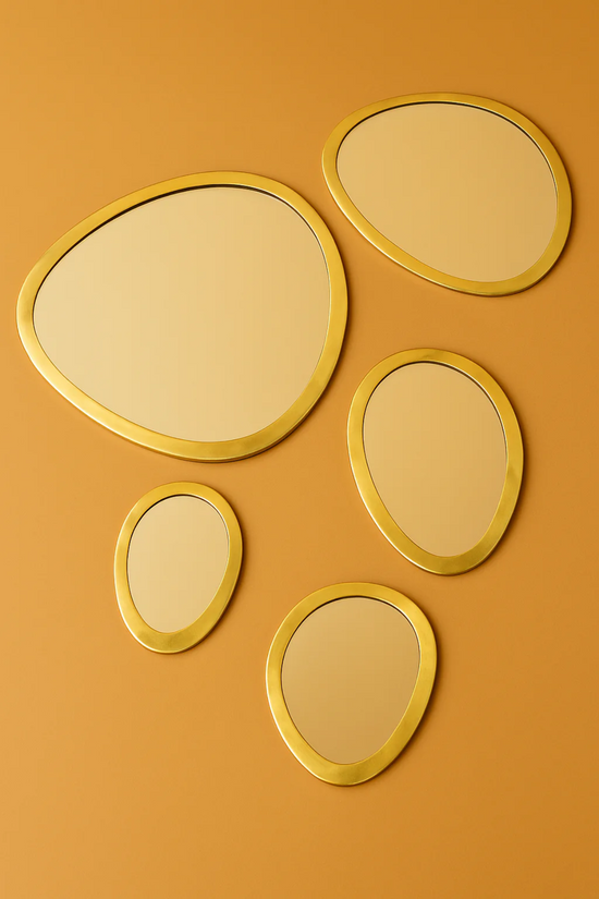 Brass Mirror Set – Handmade Moroccan Wall Decor