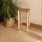 Moroccan stool bar with palm leaf cord