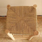 Moroccan stool bar with palm leaf cord