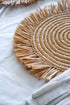 Moroccan Raffia Placemats – Handmade Boho Round Table Decor - ECOMOROCCO