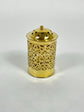 Handcrafted Unlacquered Brass Bathroom Basket - Engraved Trash Can & Decorative Toiletry Storage | Elegant Brass Trash Can.